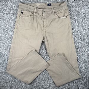 AG Adriano Goldschmied The Graduate Tailored Leg Pants Men's Size 36x34 Beige